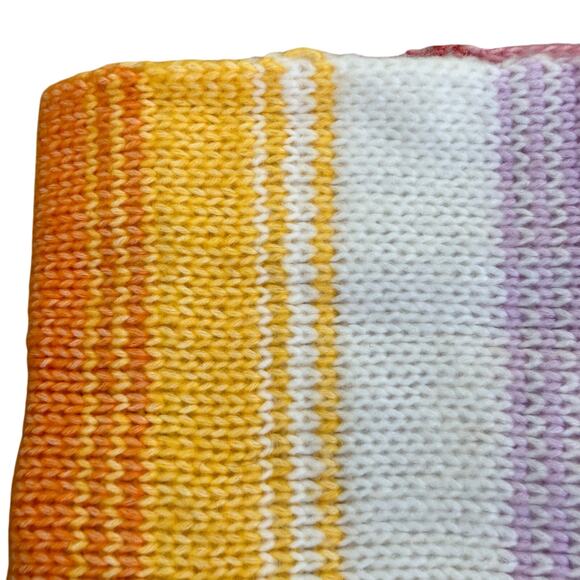 Old Navy Rainbow Color Chunky Knit Sweater Scarf Oblong Soft Boho - Picture 14 of 15